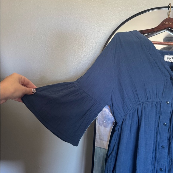 Pact Navy Coastal Long Sleeve Dress - Picture 3 of 4